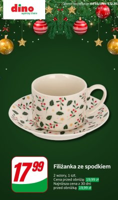 Filiżanka ze spodkiem Dino promocja w Dino