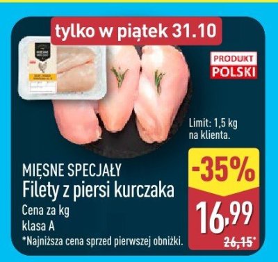 Filety z piersi kurczaka promocja w Aldi