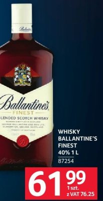 Whisky Ballantine's Finest 40% 1 l promocja w Selgros
