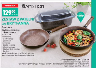 Komplet patelni twine 24 i 28 cm Ambition promocja