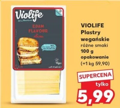 Plastry wegańskie VIOLIFE Plastry wegańskie różne smaki 100 g promocja w Kaufland