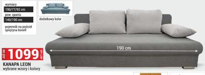 Kanapa LEON wybrane wzory i kolory promocja w Merkury Market