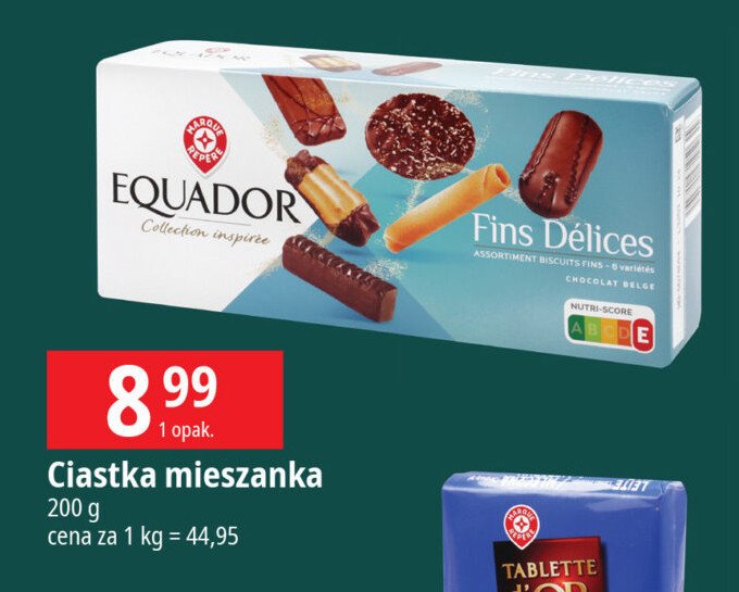 Ciastka mieszanka Wiodąca marka equador promocja w Leclerc