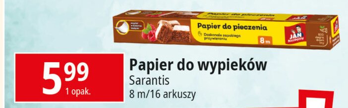 Papier do pieczenia 8 m Jan niezbędny promocja