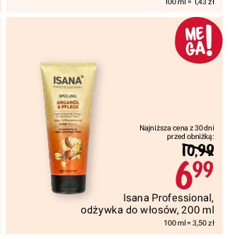 Odżywka arganol&pflege Isana professional promocja