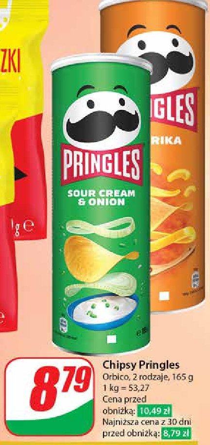 Chipsy papryka Pringles promocja w Dino