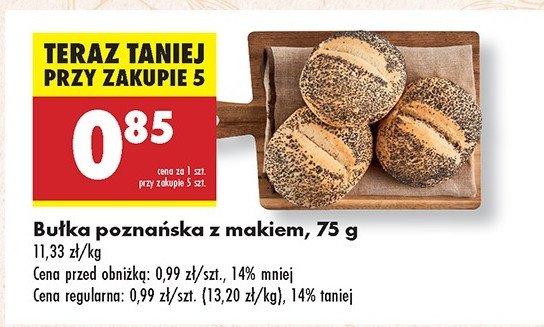 Bułka poznańska z makiem promocja w Biedronka