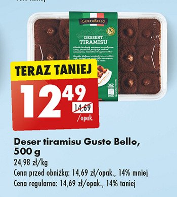 Deser tiramisu Gustobello (Biedronka) promocja