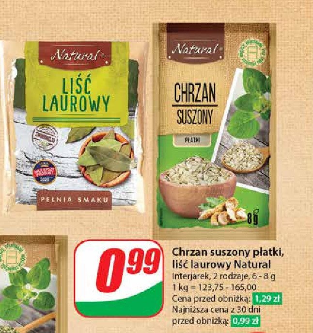 Chrzan suszony Natural promocja