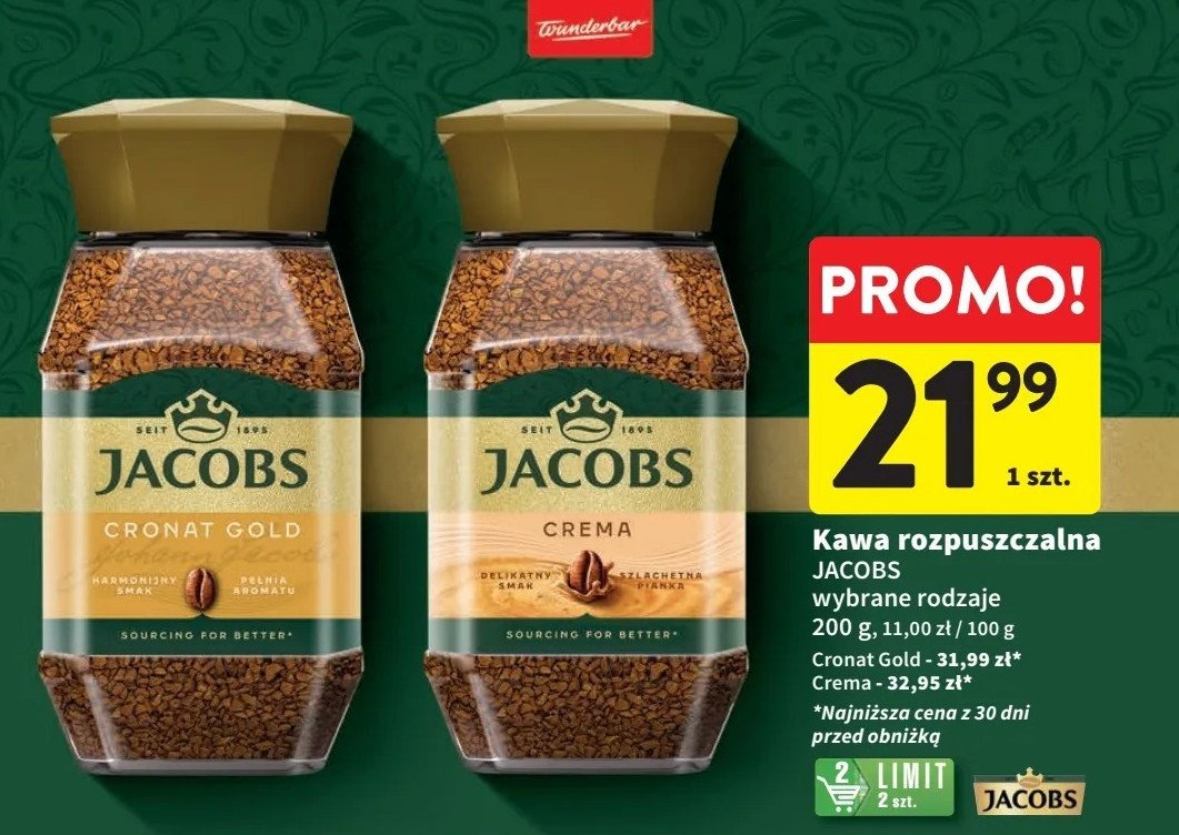 Kawa Jacobs crema promocja w Intermarche