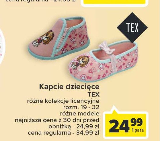 Kapcie dzieci臋ce psi patrol Tex promocja