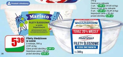 Filety śledziowe w sosie  promocja w Dino