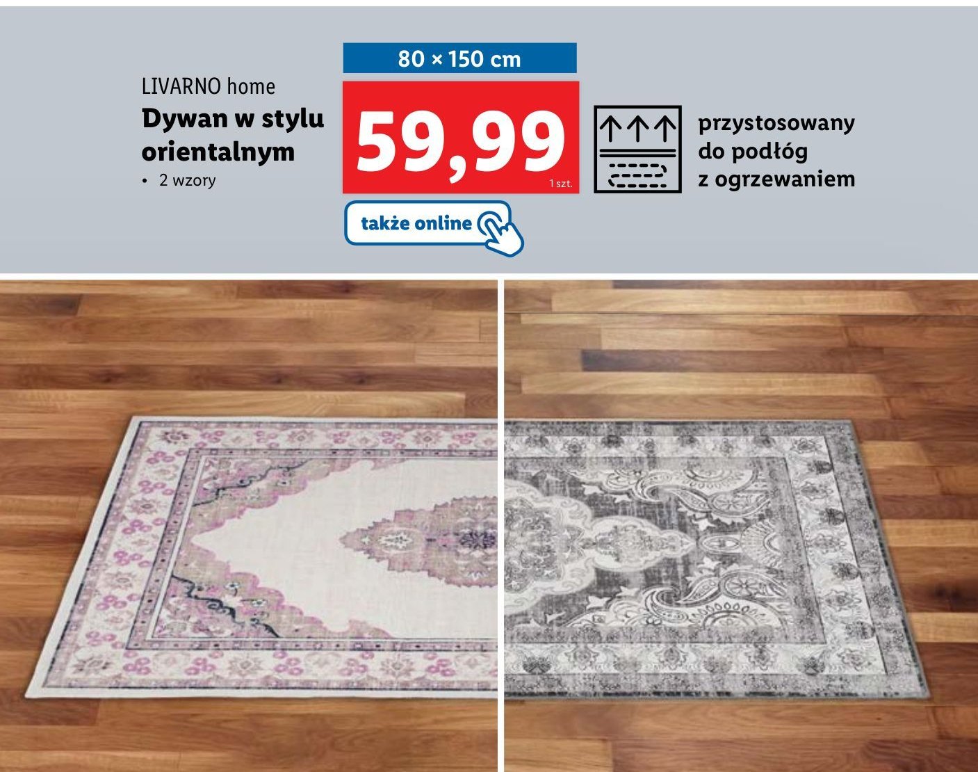 Dywan 80 x 150 cm LIVARNO HOME promocja