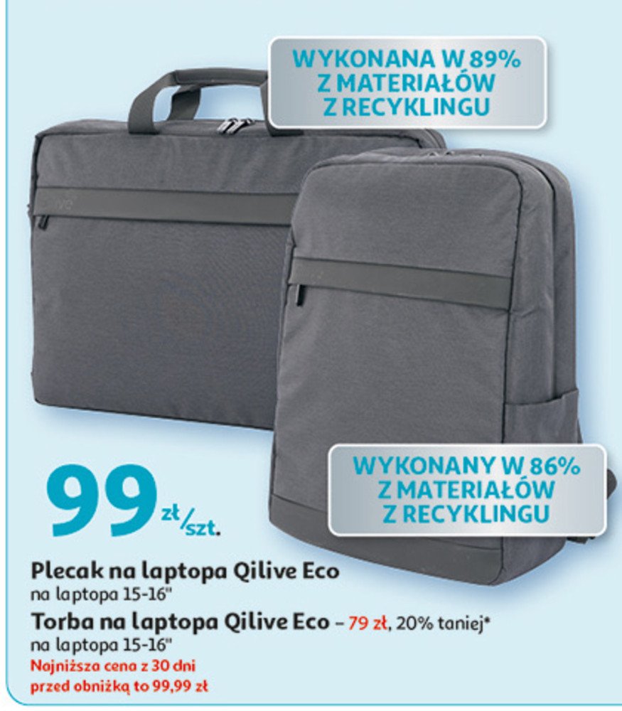 Plecak na laptopa eco Qilive promocja