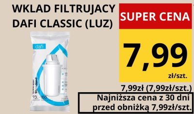 Wkład filtrujący Dafi Classic (luz) promocja w Supeco