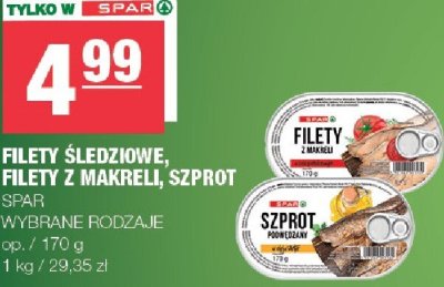 Filety 艣ledziowe promocja w SPAR
