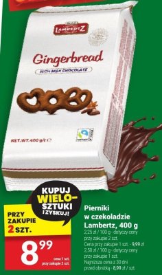 Pierniki w czekoladzie Lambertz, 400 g promocja w Twój Market