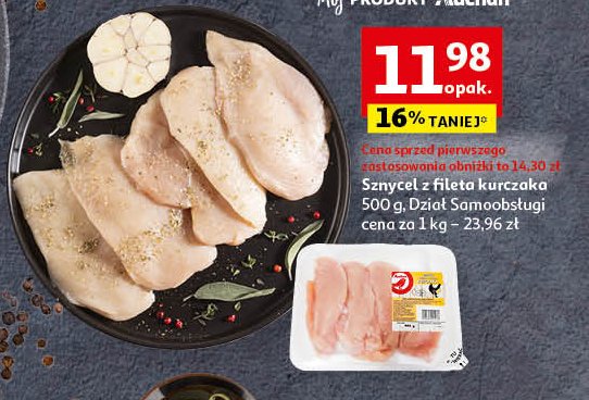 Sznycel z fileta z piersi kurczaka Auchan promocja