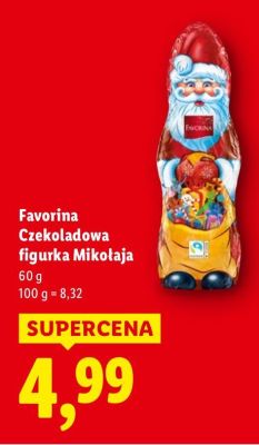 Czekoladowa figurka Mikołaja Favorina promocja w Lidl