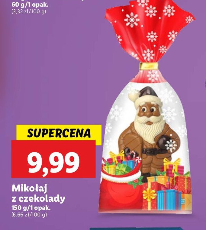 Mikołaj z czekolady promocja