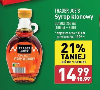 Syrop klonowy Trader joe's promocja