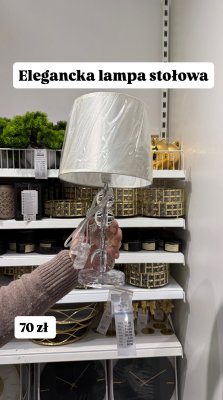 Elegancka lampa stołowa promocja w Pepco