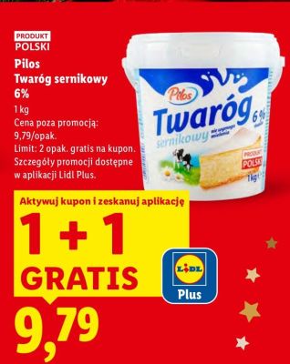 Twaróg sernikowy 6% Pilos promocja w Lidl