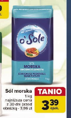 S贸l morska drobnoziarnista O'sole promocja