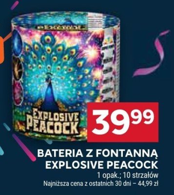 Bateria z fontanną Explosive Peacock promocja w Stokrotka