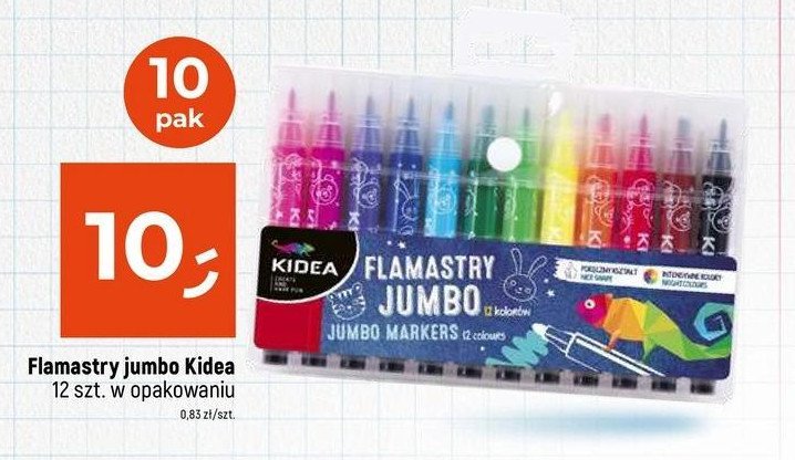 Flamastry jumbo Kidea promocja