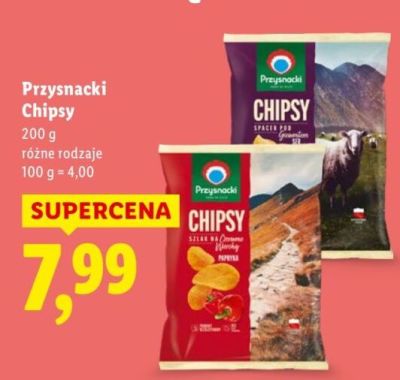 Chipsy różne rodzaje promocja w Lidl