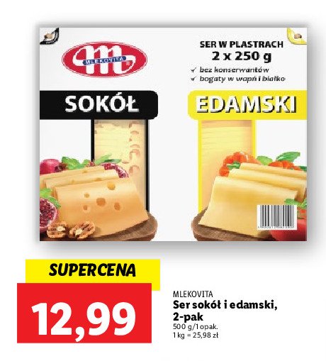 Ser sokół + ser edamski Mlekovita promocja