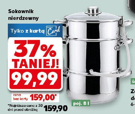 Sokownik nierdzewny 8 l promocja w Biedronka