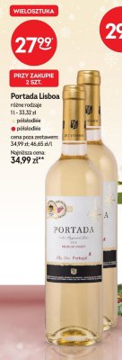 Wino Portada Lisboa półsłodkie 0,75l promocja w Żabka