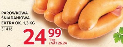 Parówkowa śniadaniowa extra Łuków ok. 1,3kg promocja w Selgros