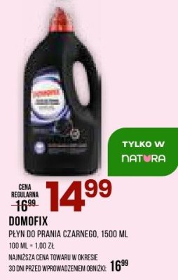 Płyn do prania czarnego DOMOFIX promocja w Drogerie Natura