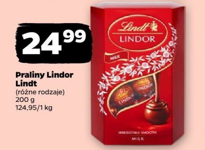 Praliny Lindor różne rodzaje promocja w Netto