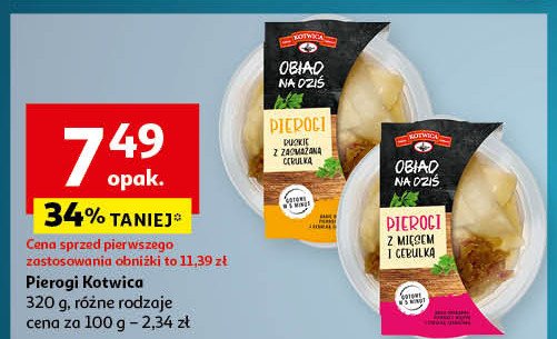 Pierogi ruskie z zasmażaną cebulką Kotwica promocja w Auchan