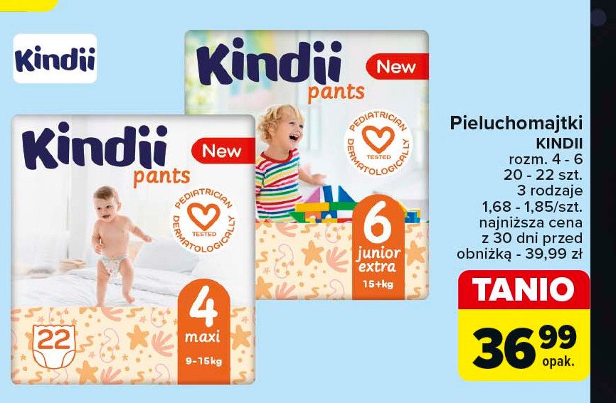 Pieluchomajtki 6 junior Cleanic kindii promocja