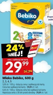 Mleko Bebiko, 600 g promocja w Twój Market