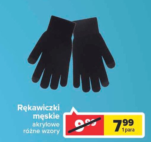Rękawiczki akrylowe męskie promocja