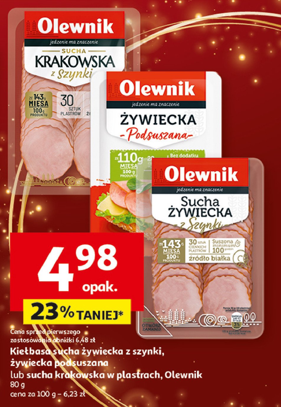 Kiełbasa krakowska z szynki Olewnik promocja