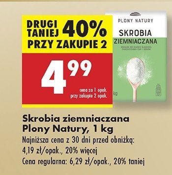 Skrobia ziemniaczana Plony natury promocja w Biedronka