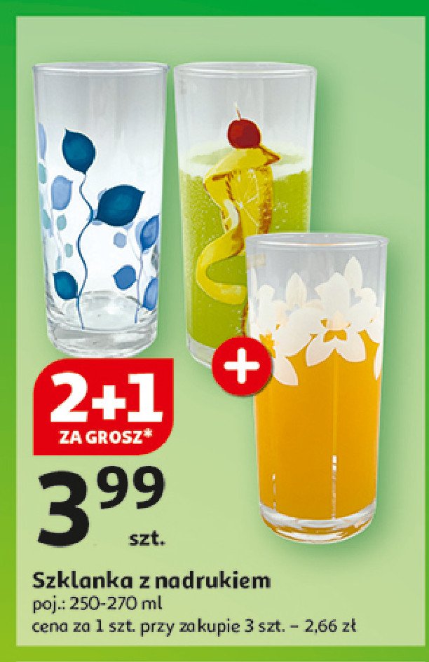 Szklanka z nadrukiem 250 ml promocja w Auchan