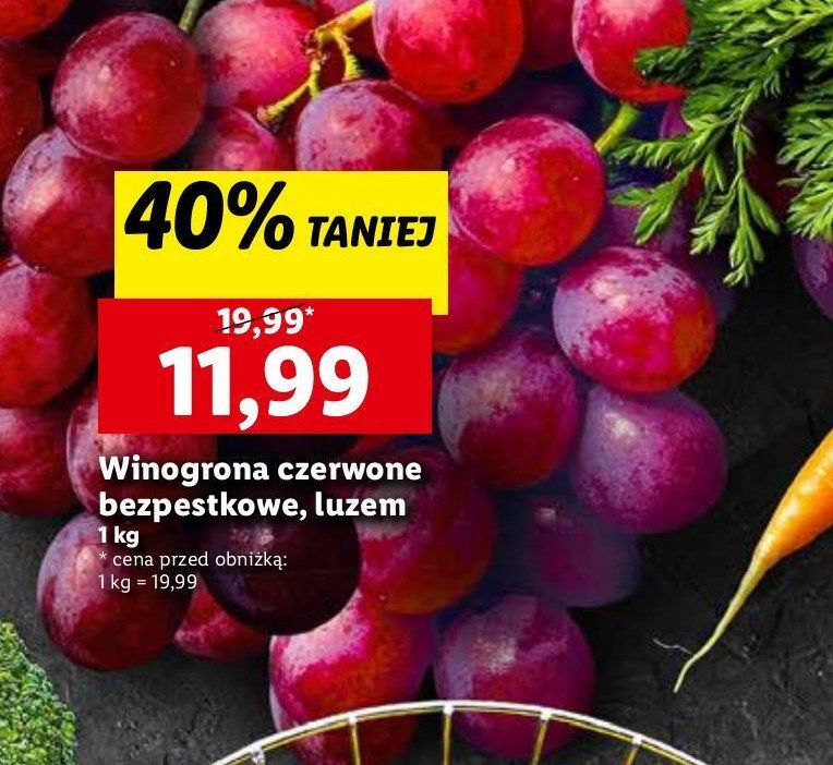 Winogrona czerwone bezpestkowe promocja