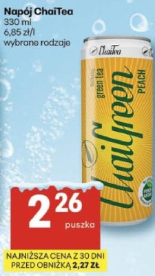 Napój ChaiTea promocja w Delikatesy Centrum