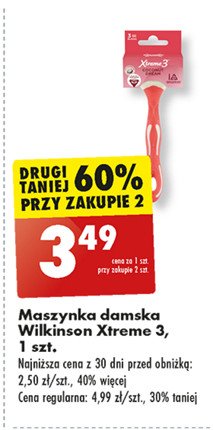 Maszynka do golenia Wilkinson xtreme 3 coconut dream promocja w Biedronka