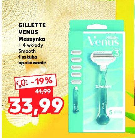 Maszynka do golenia smooth sensitive + 4 wkłady Gillette venus 3 promocja