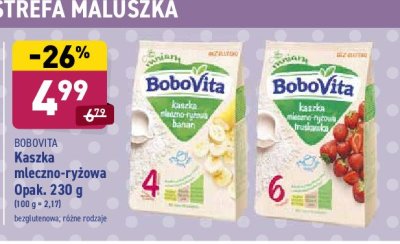 Kaszka mleczno-ryżowa truskawkowa Bobovita mniam promocja