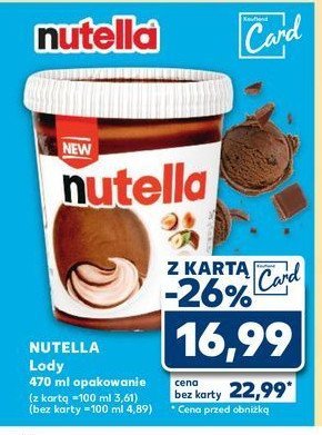 Lód Nutella promocja w Kaufland